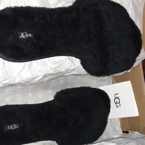 UGG Slippers- Black plush (NIB)